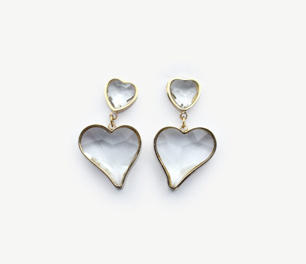 Studs, heart earrings